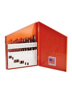 KnKut 13 Piece Jobber Length Step Point Drill Bit Set 1/16"-1/4" by 64ths