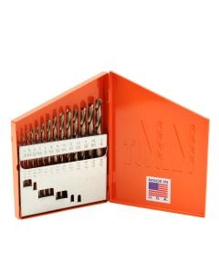 KnKut 13 Piece HD Hex Shank M35 Cobalt Jobber Length Drill Bit Set 1/16"-1/4" by 64ths