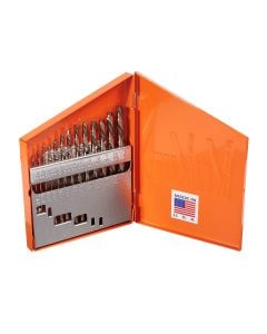KnKut 13 Piece Left Hand Jobber Length Drill Bit Set 1/16"-1/4" by 64ths