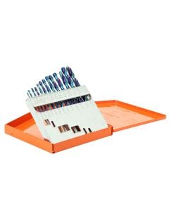 KnKut 13 Piece Steel Blue Jobber Length Drill Bit Set 1/16" - 1/4" by 64ths