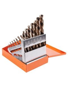 KnKut 15 Piece Left Hand Jobber Length Drill Bit Set 1/16"-1/2" by 32nds