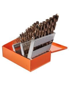 KnKut 29 Piece Left Hand Jobber Length Drill Bit Set 1/16"-1/2" by 64ths