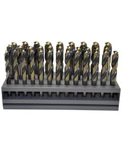 KnKut 33 Piece 1/2" Reduced Shank Drill Bit Set 1/2"-1" by 64ths