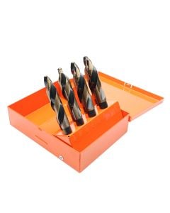 KnKut 8 Piece Step Point 1/2" Reduced Shank Drill Bit Set
