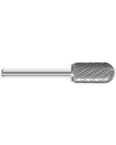 KnKut SC-5 Cylindrical Ball Nose Carbide Burr 1/2" x 1" x 2-3/4" OAL with 1/4" Shank