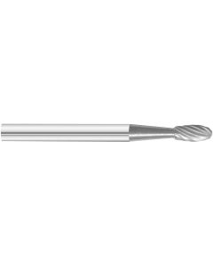 KnKut SE-41 Egg Shape Carbide Burr 1/8" x 1/4" x 1-1/2" OAL with 1/8" Shank