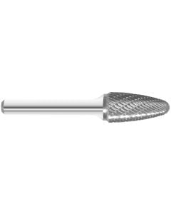 KnKut SF-5 Round Tree Cut Carbide Burr 1/2" x 1" x 2-3/4" OAL with 1/4" Shank