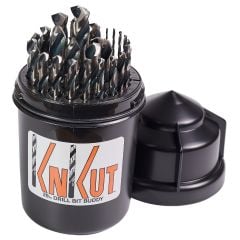 KnKut 29 Piece Drill Buddy Jobber Length Drill Bit Set with 3/8" Reduced Shanks