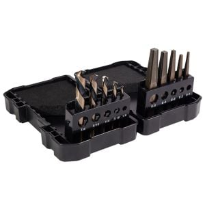 10pc KnKut Left Hand Screw Machine Drill & Square Extractor Set