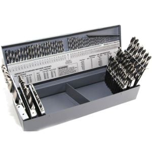 KnKut 115 Piece Jobber Length Drill Bit Set Numbers, Letters, Fractions
