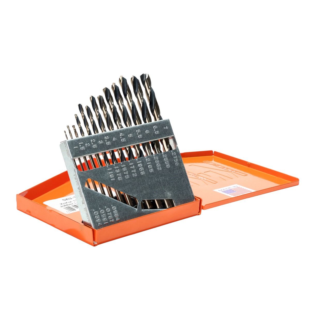 KnKut 13 Piece Metric Jobber Length Drill Bit Set M1 - M7 x 0.5MM