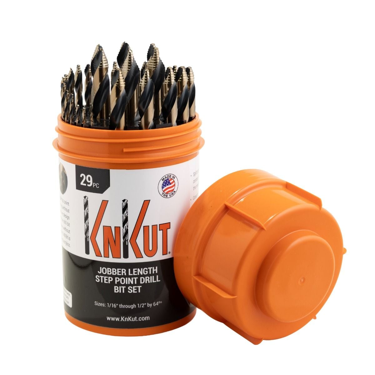 KnKut 29 Piece Drill Buddy Mechanics Length Step Point Drill Bit