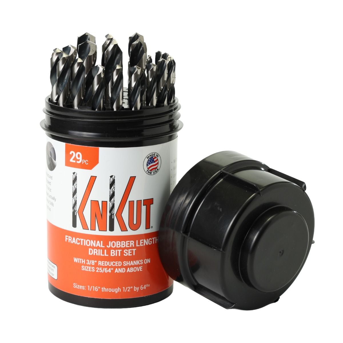 キュウピット KnKut 29 Piece Drill Buddy Jobber Length Drill Bit Set with 3/8