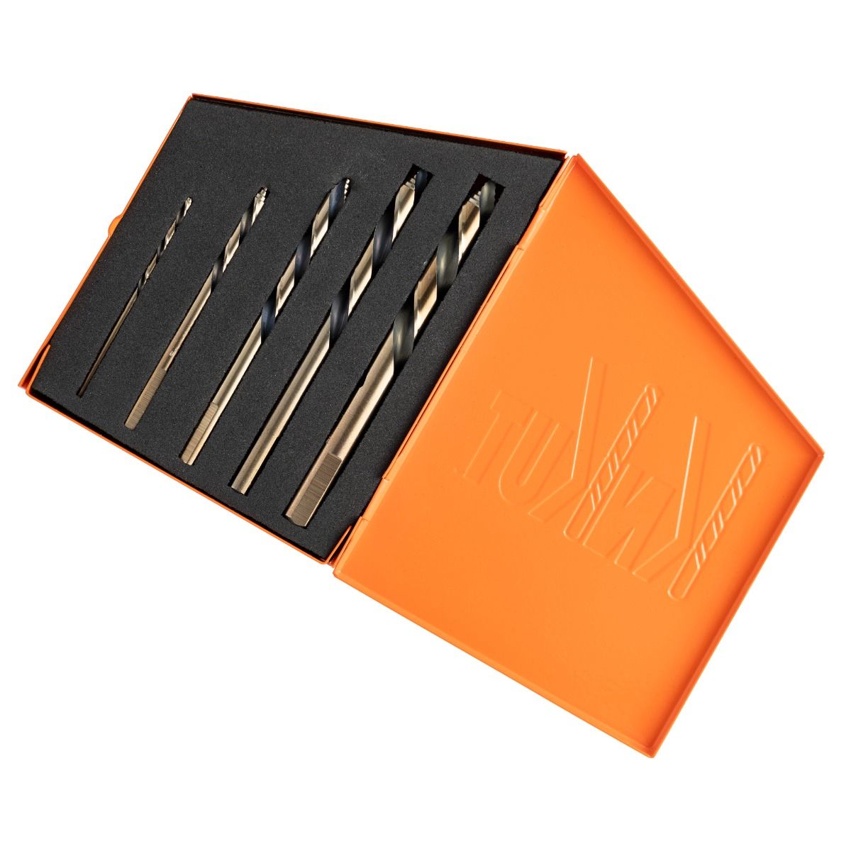 KnKut 5 Piece Left Hand Step Point Mechanics Lgth Drill Bit Set