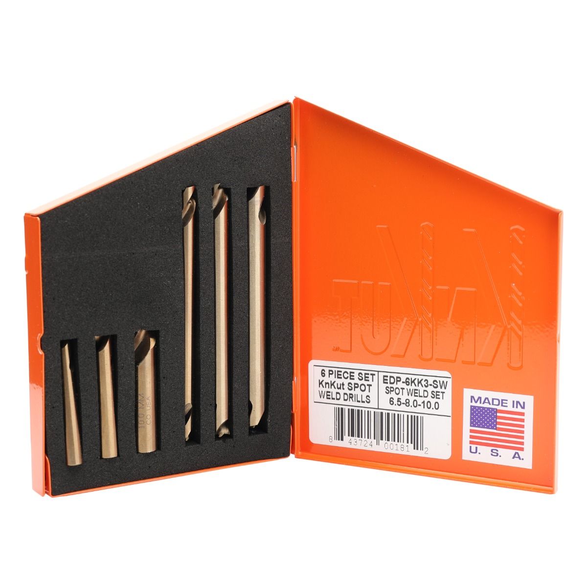 6-Piece Spot Weld Drill Bit Set, USA Made | KnKut