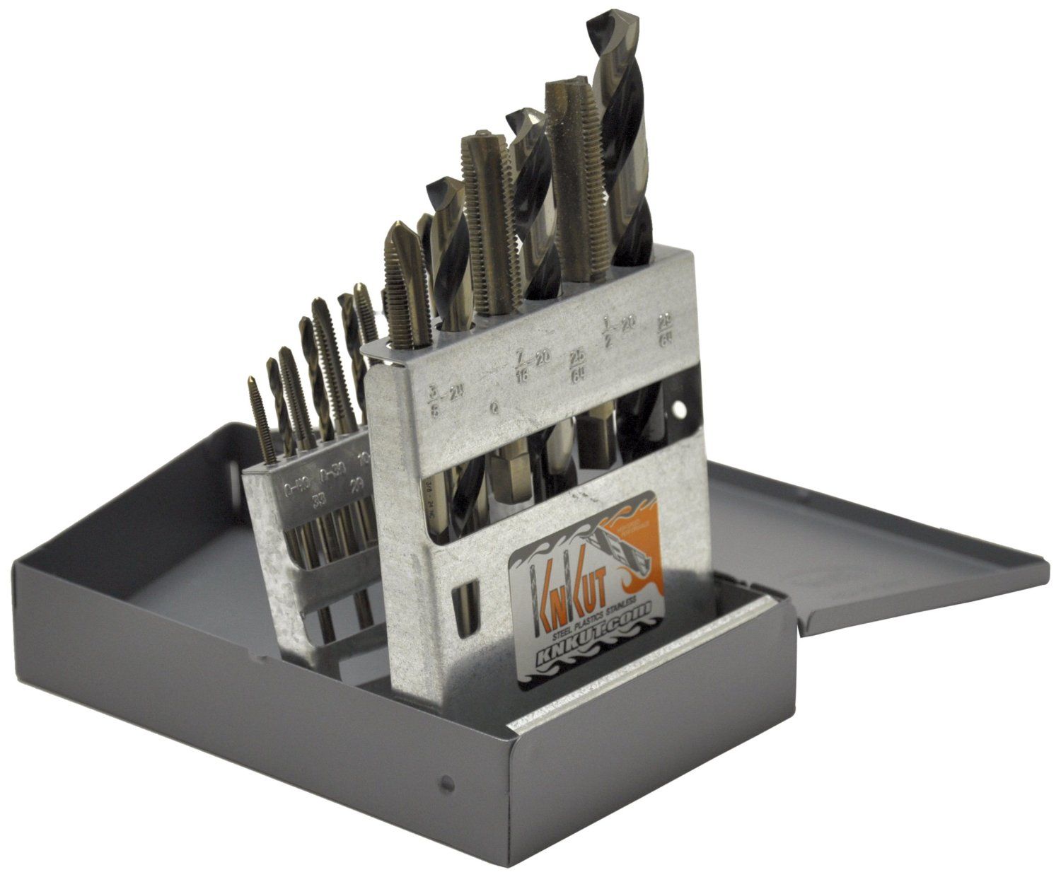 KnKut 18 Piece National Fine Tap & Drill Bit Set