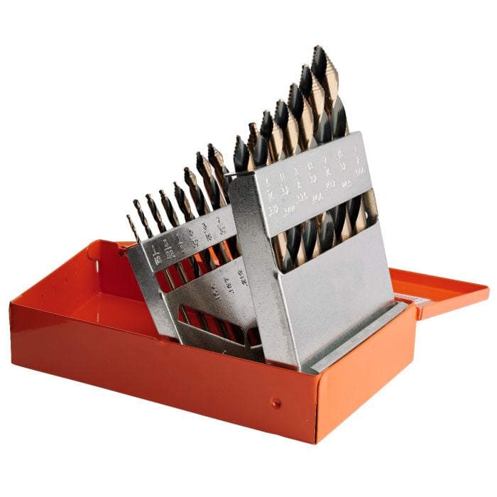 KnKut 21 Piece Mechanics Length Step Point Drill Bit Set 1 16 3 8 by 64ths