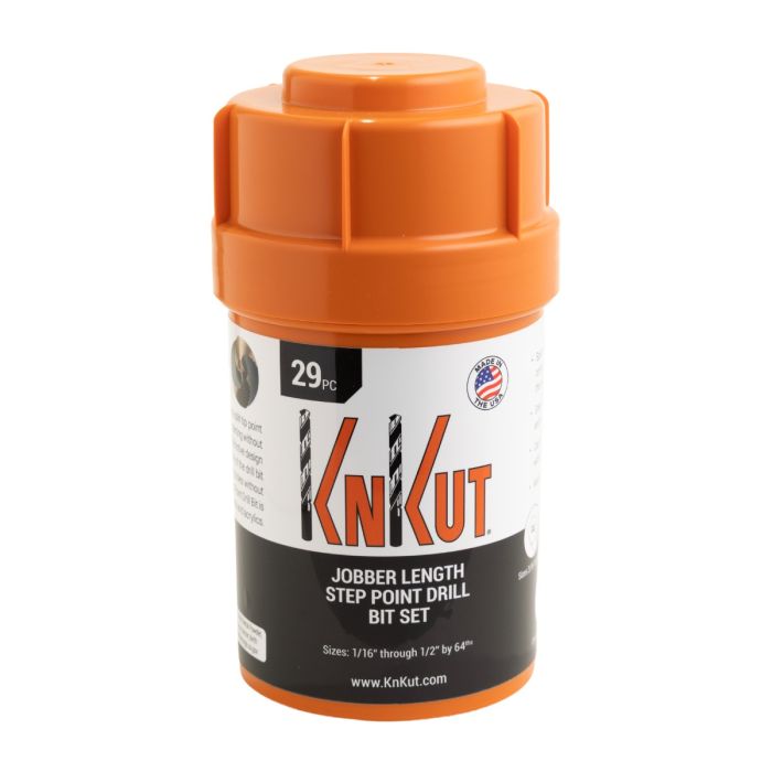 KnKut 29 Piece Drill Buddy Mechanics Length Step Point Drill Bit