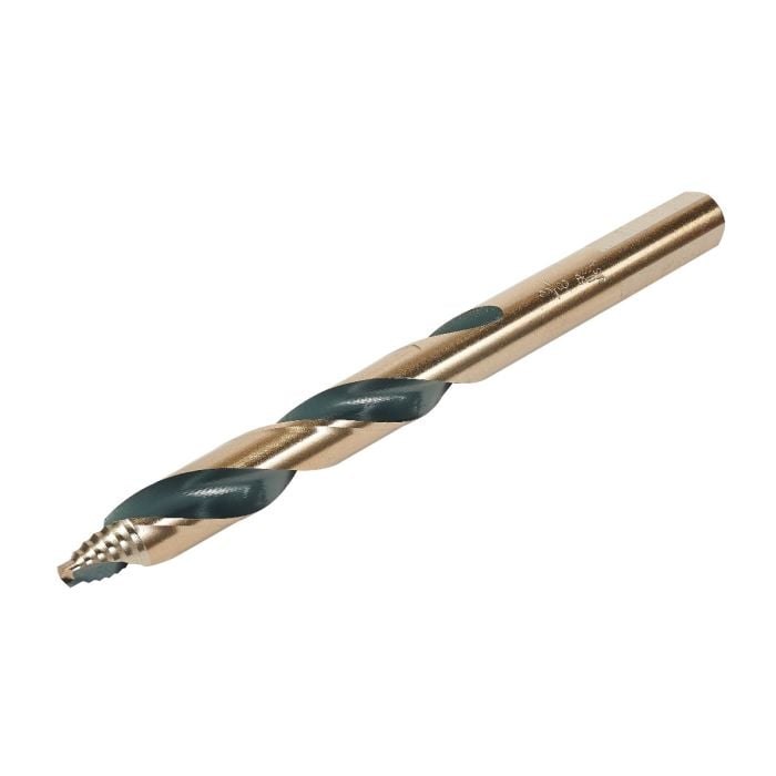 Step drill bit for splitting wood top
